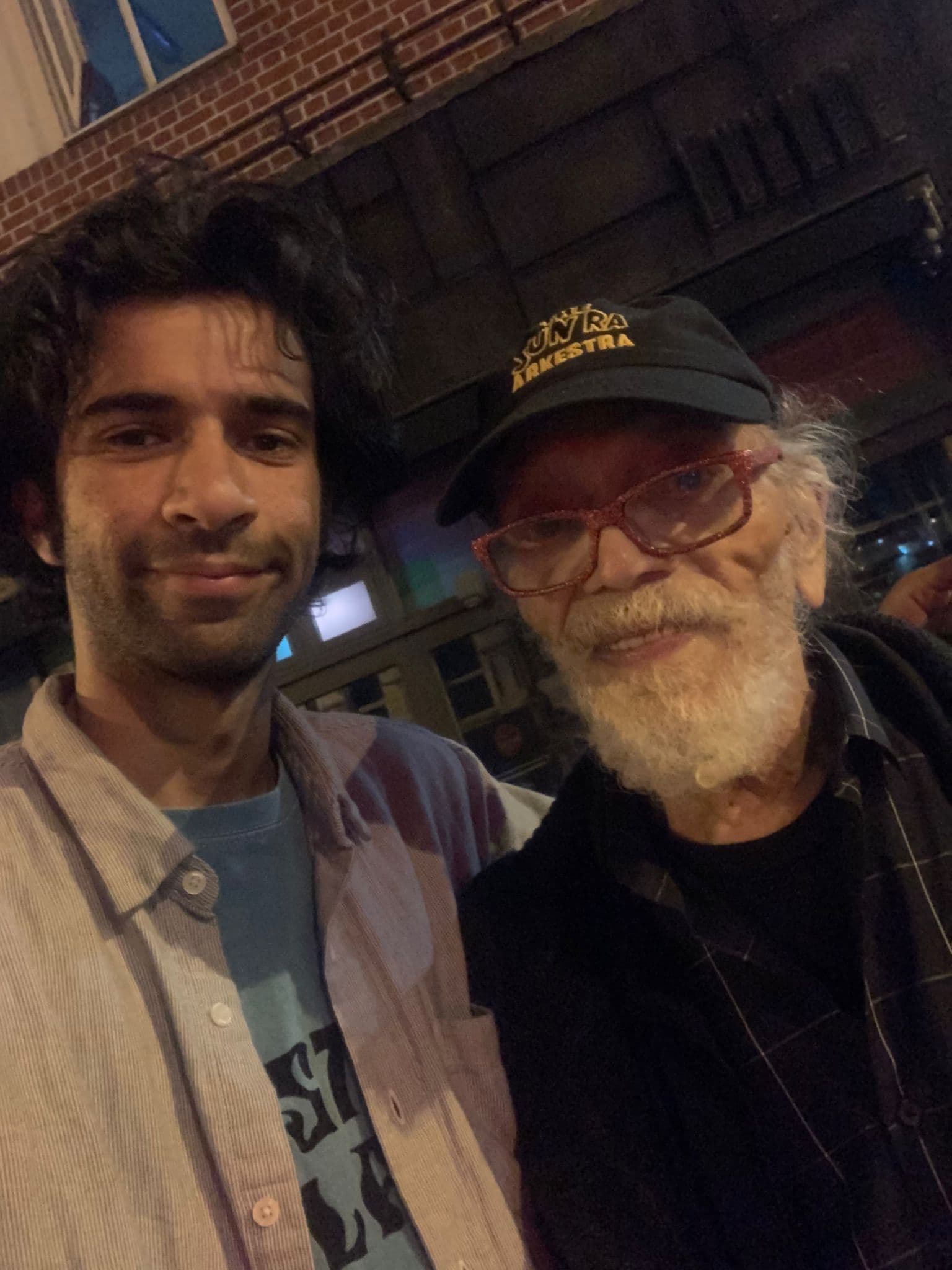 Haseeb Iqbal with Marshall Allen