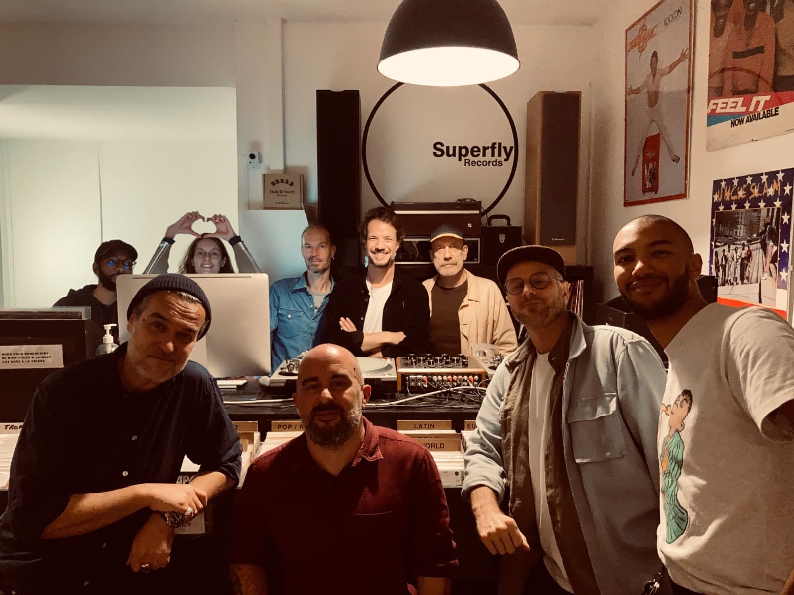 Anders with Koko, Chaton, DJ CYS, Neil Bopperson, Pierre Wax, Tonak, Clémentine and Manu Boubli